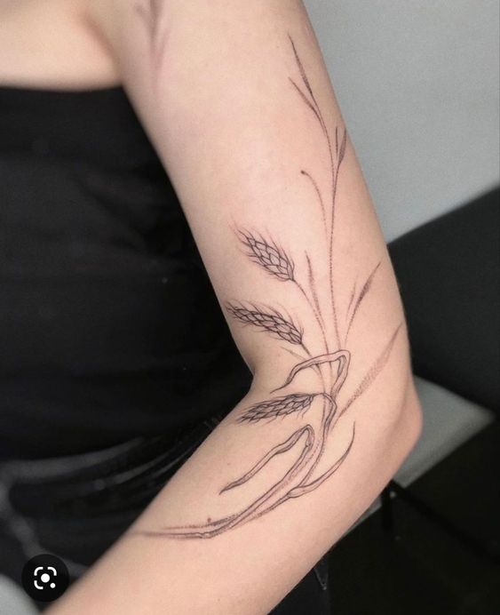 Hình xăm bông lúa đơn giản mà nghệ thuật Hình xăm bông lúa phong cách blackwork trên tay, độ chi tiết cao, chất lượng HD.
