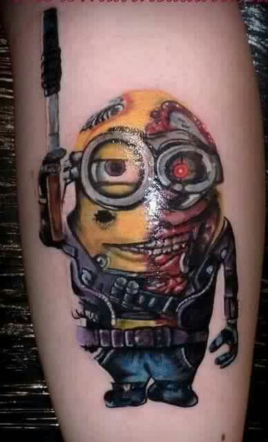 tattoo phong cách độc đáo thể hiện cá tính Hình xăm nhân vật hoạt hình trên tay, phong cách màu sắc chi tiết, độ phân giải HD.