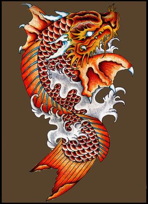 Hình xăm rồng phong cách cổ điển, màu sắc rực rỡ, độ chi tiết cao, 1080x1920.