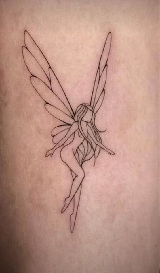 Hình xăm tiên phong cách blackwork trên da, chi tiết đơn giản, vị trí cánh tay, độ phân giải HD.