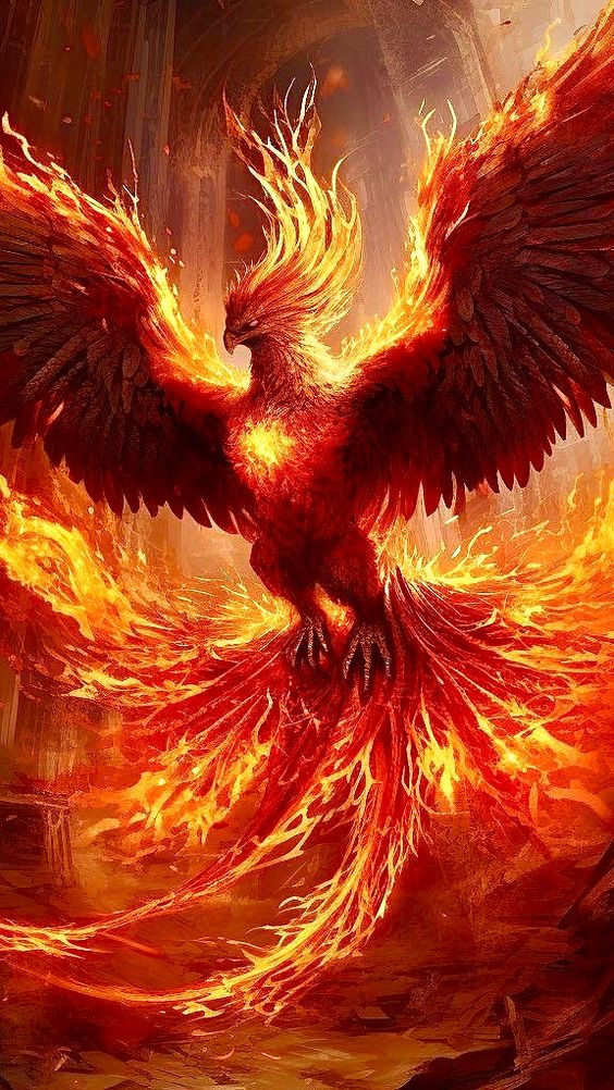 bản phác thảo hình xăm phụng hoàng lửa độc đáo Hình xăm phượng hoàng lửa, phong cách màu sắc, chi tiết cao, độ phân giải 1080x1920.