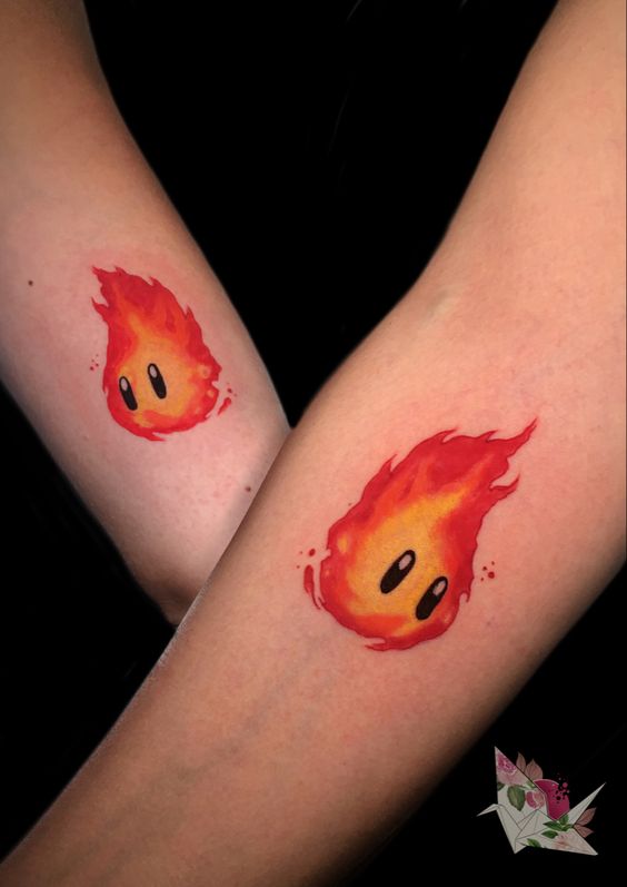 xu hướng xăm hình lửa cực hot Hình xăm ngọn lửa phong cách màu nước trên tay, độ chi tiết cao, ảnh HD.
