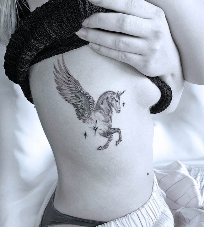 50+ hình xăm kỳ lân mini, ý nghĩa hình xăm Unicorn là gì?